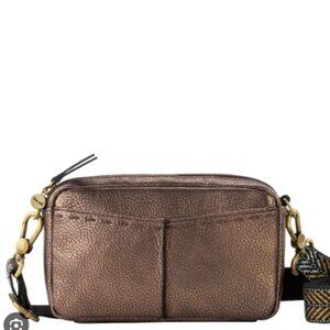The Sak Bronze Pebble Leather Camera Bag Purse